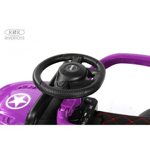 Детский электромобиль RiverToys G003GG фиолетовый фото 5