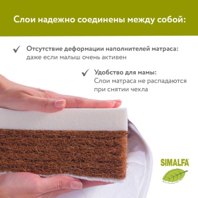 Матрас детский 119 x 60 x 9.5 см Plitex Комфорт Элит