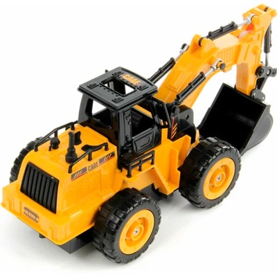 Колесный Экскаватор радиоуправляемый масштаб 1:32 с управляемыми подвижными деталями Sharktoys 83582