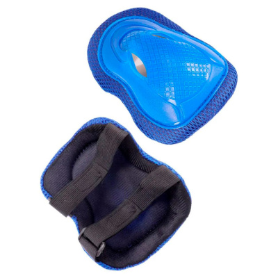 Комплект защиты для роликов скейтборда велосипеда 7-18 лет Рыжий кот D-0334B синий 3