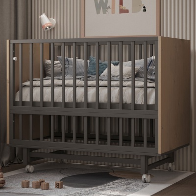 Детская кроватка Incanto Cambridge графит/дуб 02