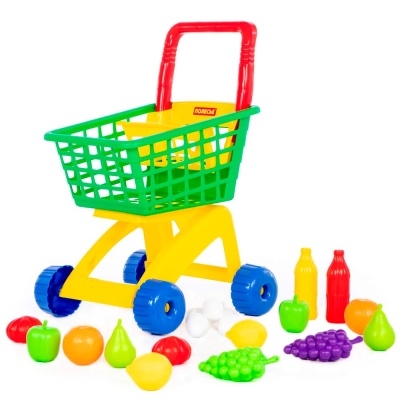 Тележка для маркета и набор продуктов №6 19 элементов Полесье 61904 1