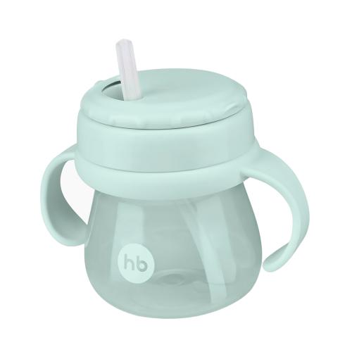 Поильник для кормления с трубочкой и ручками 250 мл Happy Baby 14012 blue