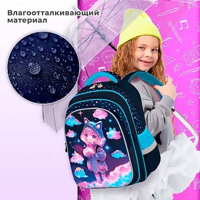 Рюкзак Flossy детский Sky girl 2 отделения 3 кармана Brauberg 273179 5