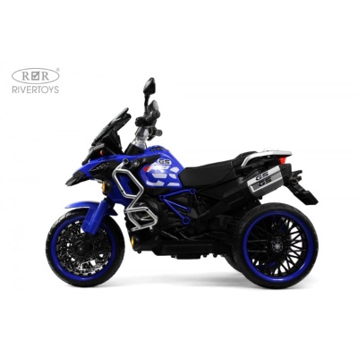 Детский электромотоцикл RiverToys М008БХ синий