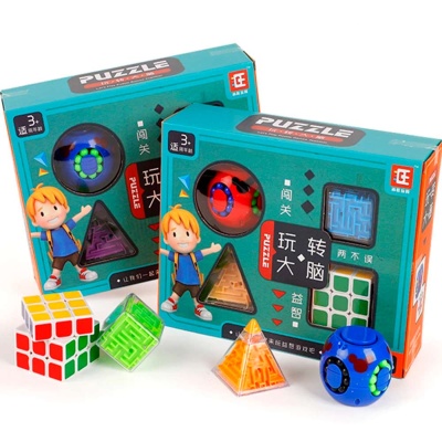 Набор классических головоломок 4 штуки Junfa 460000022 в ассортименте