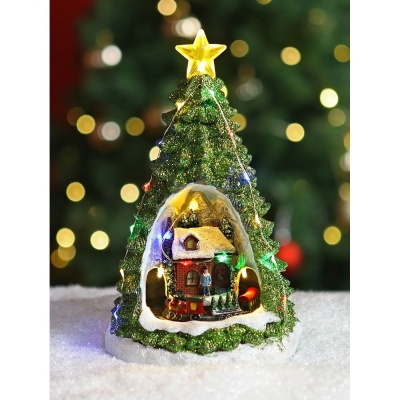 Светильник новогодний музыкальный Уютная ёлочка с сюрпризами Miland СВП-0010