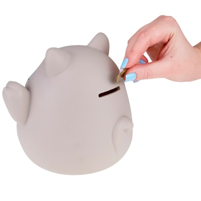 Копилка Счастливый котенок Miland КС-3672 серый 2