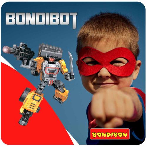 Робот-трансформер 2в1 Bondibot Экскаватор-погрузчик Bondibon ВВ6045 фото 13