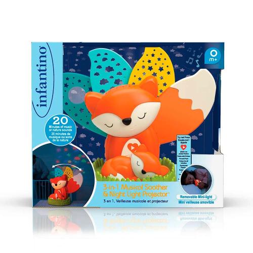 Ночник проектор музыкальный Милая лисичка Infantino 202002 фото 3