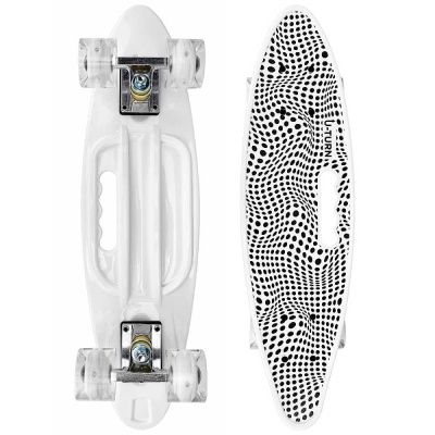 Скейтборд-пенниборд Иллюзия U-Turn СКБ-5716 белый 09