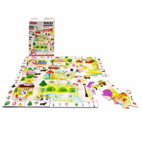 Пазлы MAXI Baby Toys В городе 20 эл Десятое Королевство 04811 фото 4