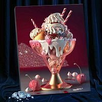 Картина по номерам с кристаллами из хрусталя 40х50 Мороженое фэнтези  SHR0541
