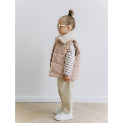 Стёганый жилет Mimilav пудровый 05
