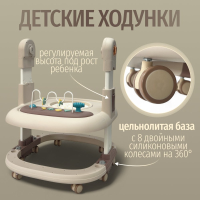 Стульчик для кормления Bubago William BG 193-3 мокко 04