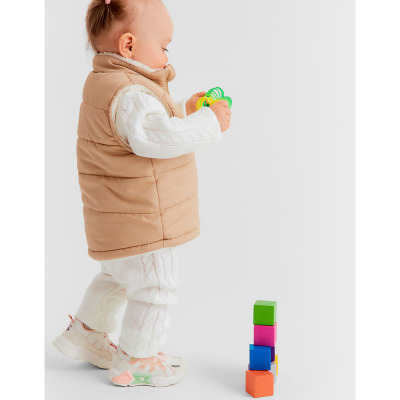 Жилет утепленный для мальчика и девочки Крошка Я бежевый 4