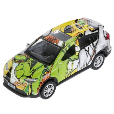 Металлическая инерционная машинка TOYOTA RAV4 графити 12 см Технопарк RAV4-12SRT-SUP