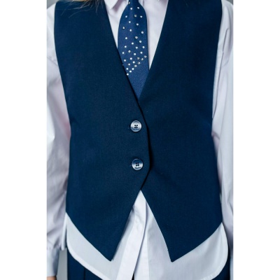 Жилет школьный для девочки Deloras V64361 синий 5