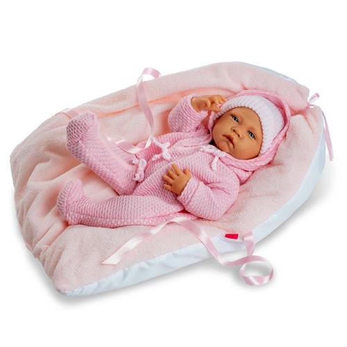 Игрушка Пупс New Born девочка в розовом комбинезоне Alma Toys 8102