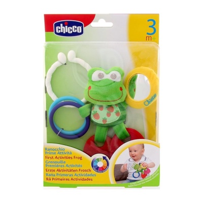 Мягкая погремушка с прорезывателем Лягушонок подвижный Chicco 0906