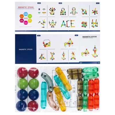 Магнитный конструктор Магнитные палочки 26 деталей Рыжий Кот 2313685 3