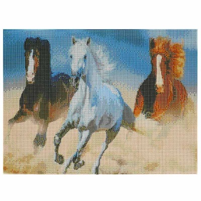 Алмазная мозаика Тройка 30х40 см полное заполнение MultiArt AM30X40-MULTI45