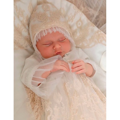 Комплект Рококо для девочки 3 предмета Наследникъ 01050-02002-038 экрю 2