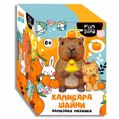 Алмазная мозаика Капибара Шайни Fun and Done Михи Михи MM54637 4