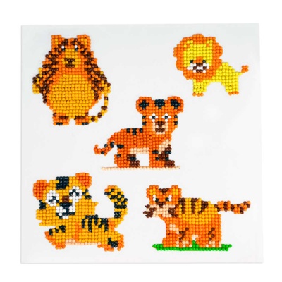 Мозаика стразами Maxi Art Тигрята MaxiToys MA-KN0247-8 1