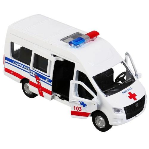 Машинка металлическая Газель Next Скорая Технопарк SB-18-19-WO-WB