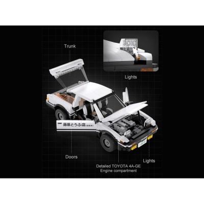 Конструктор CaDA Toyota AE-86 Trueno 1324 детали Double Eagle C61024W 02