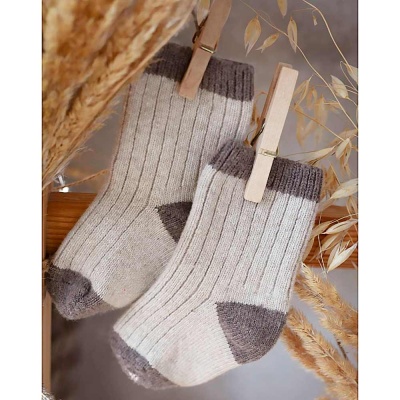 Носки детские из шерсти мериноса Наследникъ SW8000-МК-БЖ 3