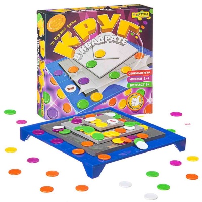 Семейная настольная игра Круг в квадрате Фортуна Ф77177