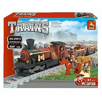 Конструктор Поезд с животными 531 деталь Ausini 25813 2