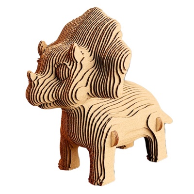 Картонный 3D конструктор Трицератопс 148 деталей Qbrix 20063 1