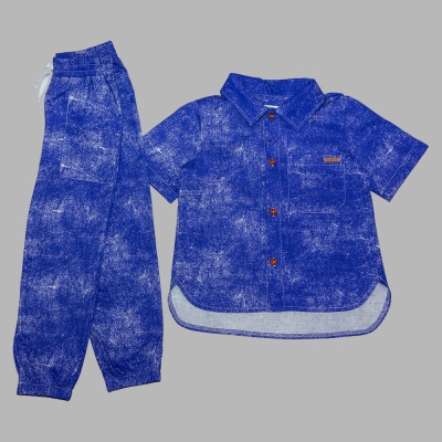 Рубашка Джинс-трикотаж Чуди Кидс 372225-4 синий 05