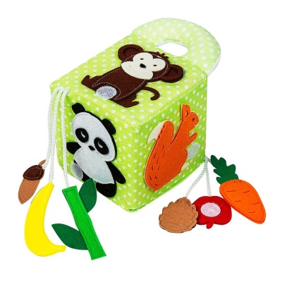 Кубик развивающий Кто что ест Uviton 4001010 1