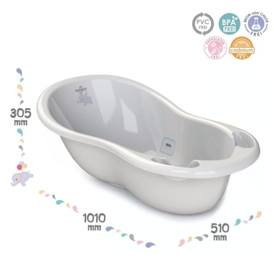 Детская ванна Шатл с термометром, серый KidWick-3