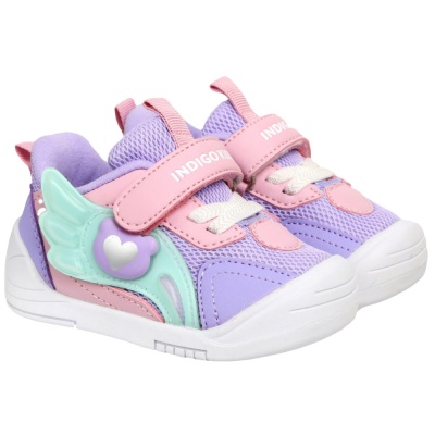 Кроссовки для девочки со светодиодными элементами Indigo Kids 106-025В сиренево-розовые 1