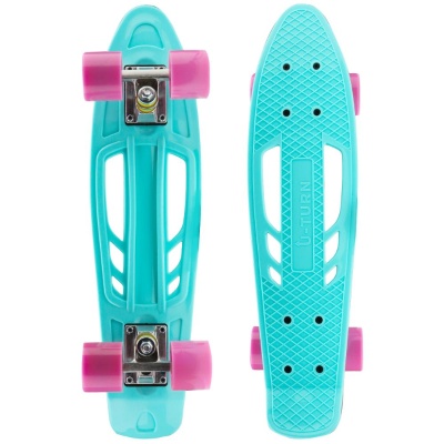 Скейтборд-пенниборд U-Turn СКБ-3332 бирюзовый 01