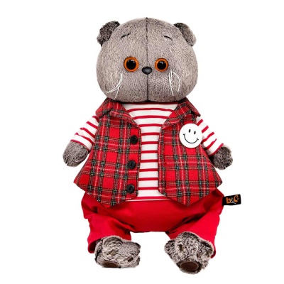 Мягкая Игрушка Басик 25 см в красно белом комплекте Budi Basa Ks25-260 1