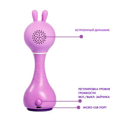 Музыкальная игрушка Умный зайка Alilo 60906 R1 Фиолетовый