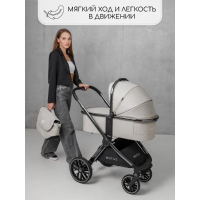 Коляска 2 в 1 Amarobaby Motus белый