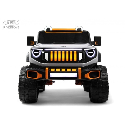 Детский электромобиль RiverToys E007EE серо-оранжевый