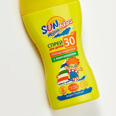 Спрей солнцезащитный для детей spf-30 Sun Marina Kids 150 мл Биокон 4