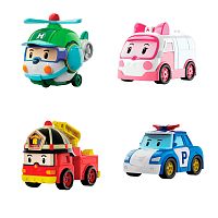 Игровой набор из 4 машинок Robocar Poli Silverlit MRT-760