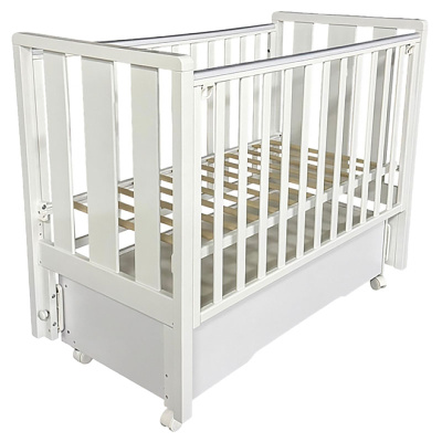 Кровать детская с универсальным маятником Антел Lada 1 белый 02