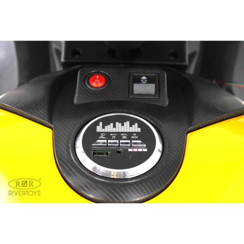 Детский электромотоцикл RiverToys М777БХ жёлтый фото 5