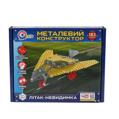 Конструктор металлический Самолет-невидимка ТехноК Т4869