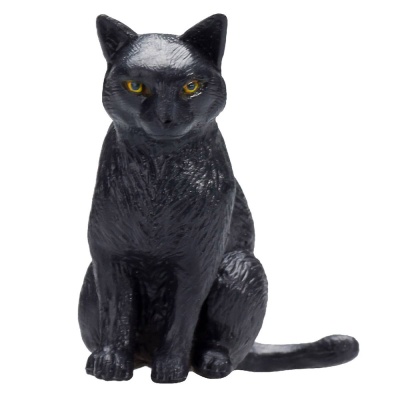 Фигурка Кошка чёрная сидящая Konik AMF1094
